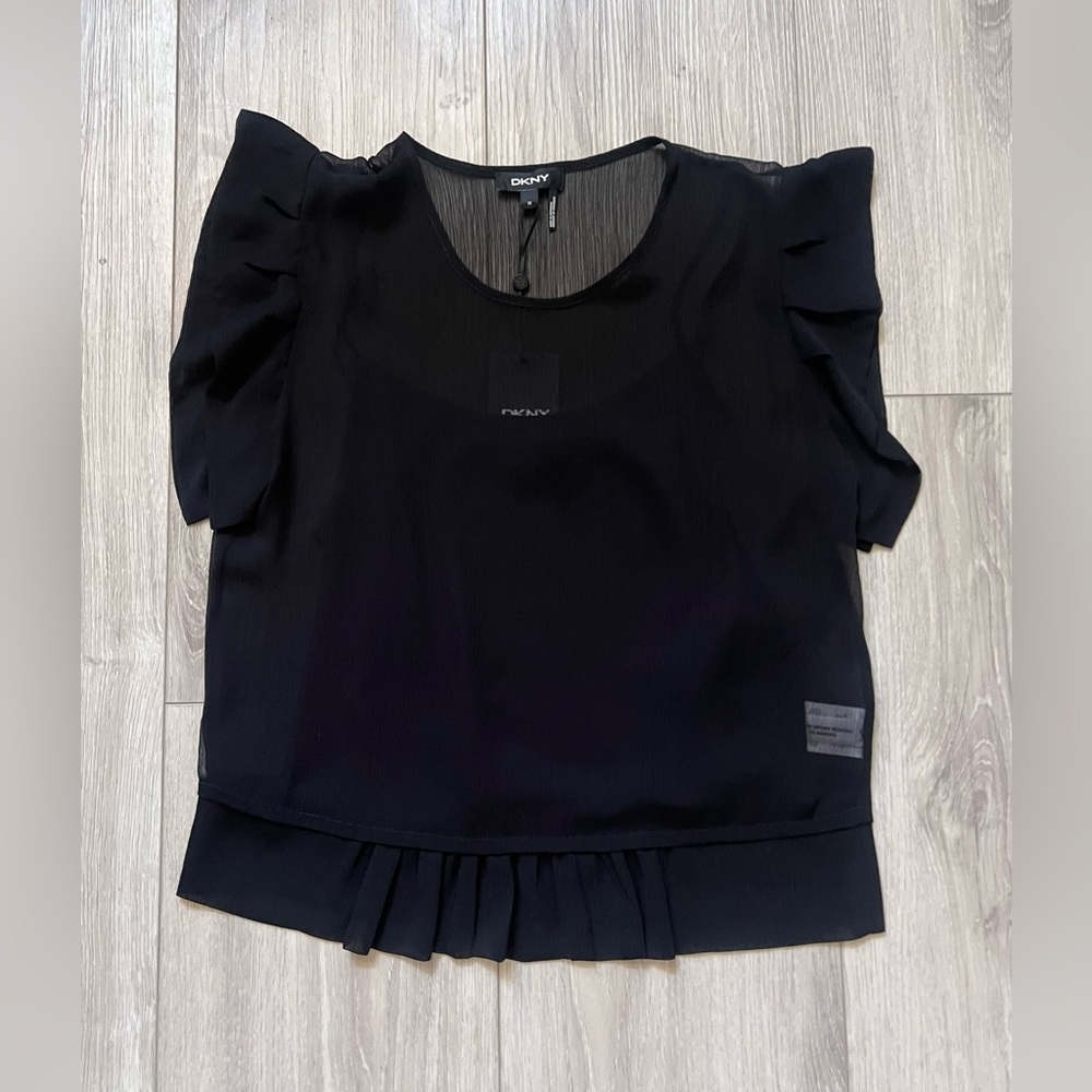 (NWT) DKNY Chiffon Blouse, XS